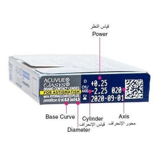 عدسات اكيوفيو اويسيس ون داي للاستجماتيزم (انحراف ا...