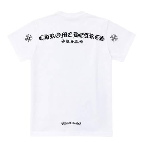 تيشيرت أوفر سايز أبيض بطباعة Chrome Hearts – متجر...