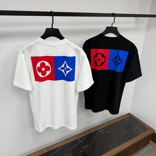 تيشيرت L.V ابيض مخصص للأجسام النحيفة فقط