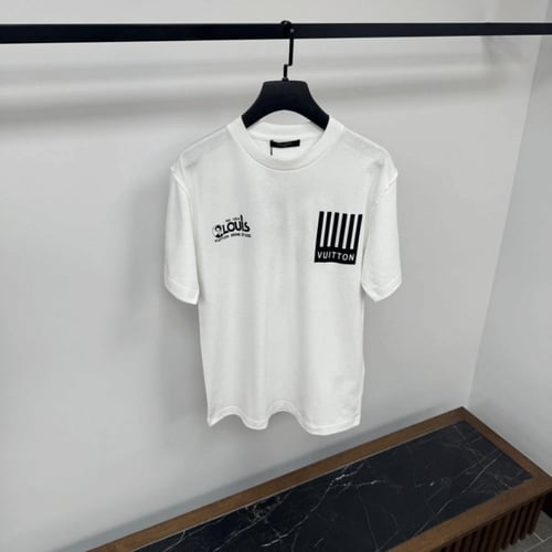 تيشيرت L.V ابيض مخصص للأجسام النحيفة فقط