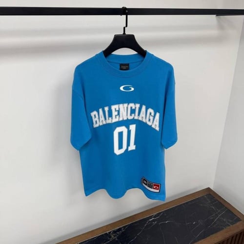 تيشيرت BALENCIAGA ازرق اوفر سايز