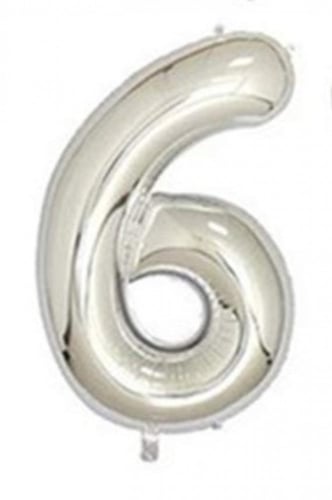 بالون رقم فضي