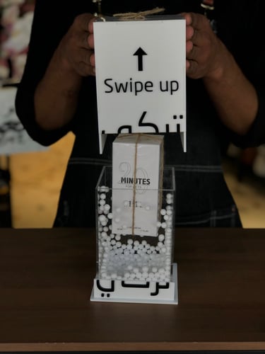 swipe up box
