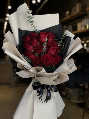 باقة جوري احمر