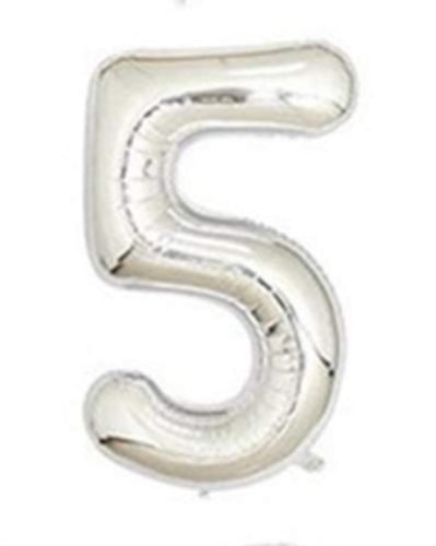 بالون رقم فضي