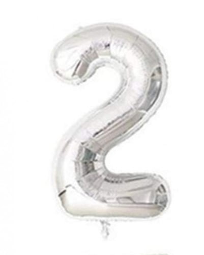 بالون رقم فضي