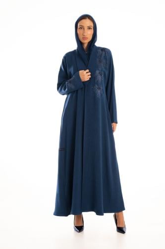 عباية فاخرة كريب مطرزة بتطريز فاخر - Lusail