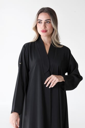 عباية سوداء كاجوال بقصة مميزة - Scissors