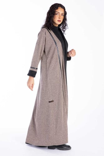 عباية شتوية بنية بتدخيلات شتوية - Warm III