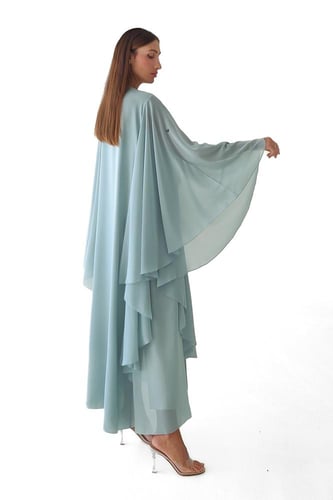 عباية تيفني شيفون فاخرة بطبقات - Mirta