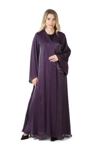 عباية بنفسجي كلوش ناعمة وفاخرة - II Silky Abaya