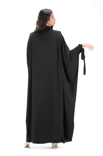 عباية بشت سوداء عملية بياقة رسمية