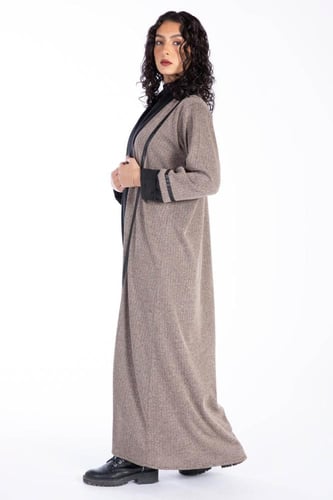 عباية شتوية بنية بتدخيلات شتوية - Warm III