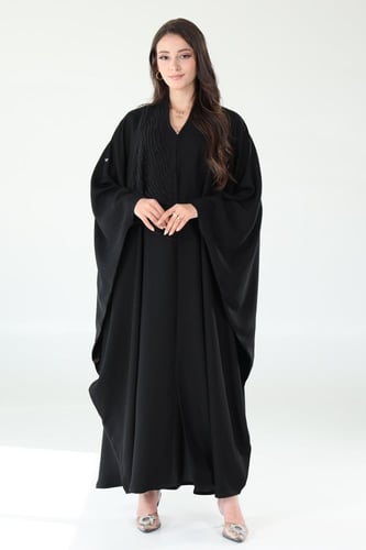 عباية بشت سوداء مطرزة - Veins