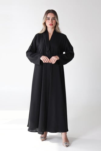 عباية سوداء كاجوال بقصة مميزة - Scissors