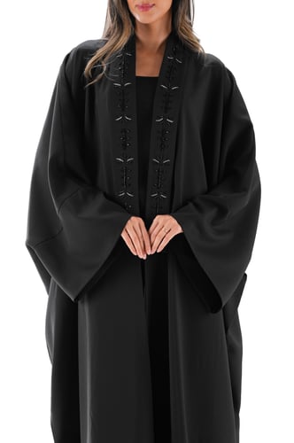 عباية بشت سوداء بتطريز خرز تراثي مميز - Turaath