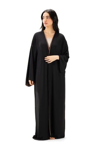 عباية دبل فيس ( وجهين ) باللون الاسود والبني - Dup...