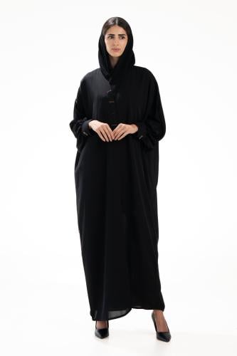 عباية سوداء واسعة بأكمام رسمية - Worken