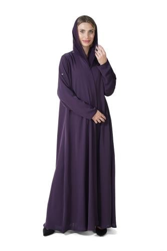 عباية بنفسجي كلوش بتصميم ناعم - Norma