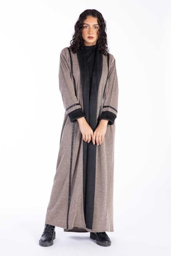 عباية شتوية بنية بتدخيلات شتوية - Warm III