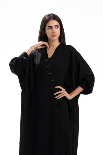 عباية سوداء واسعة بأكمام رسمية - Worken