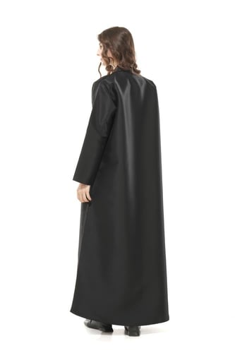 عباية سوداء تفته فاخرة مطرزة بالخرز الأسود - Lara