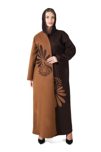 عباية شتوية بني جوخ بتطريز مميز