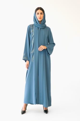 عباية تركواز فاخرة بتطريز انيق - Loretta