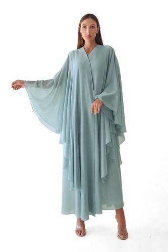 عباية تيفني شيفون فاخرة بطبقات - Mirta