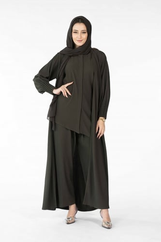 عباية زيتي كاجوال بكم كسر - ليمير II