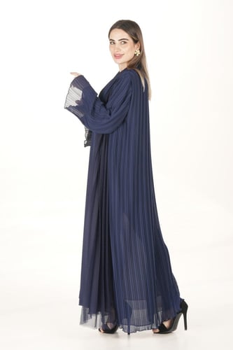 عباية كحلي شيفون - بليتس