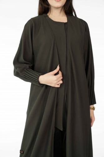 عباية زيتي كاجوال بكم كسر - ليمير II