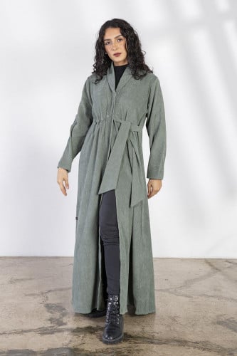 عباية خضراء بحزام جانبي - ساكاي III