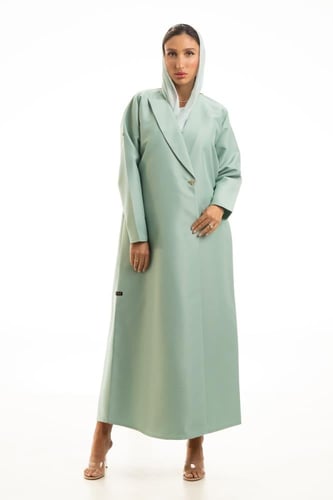 عباية تيفني تفتة فاخرة لف بربطة داخلية - Colorful