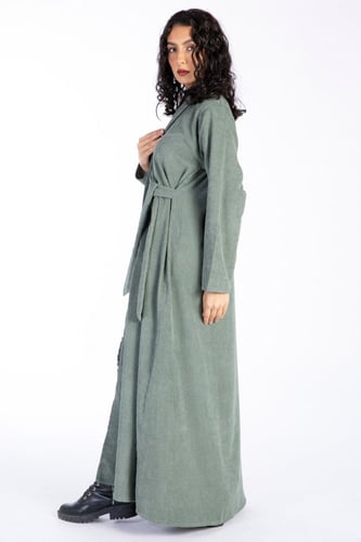 عباية خضراء بحزام جانبي - ساكاي III