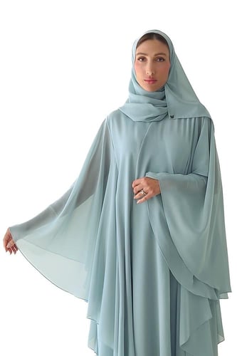 عباية تيفني شيفون فاخرة بطبقات - Mirta