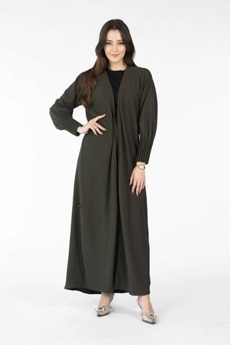 عباية زيتي كاجوال بكم كسر - ليمير II