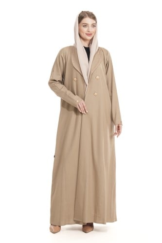 عباية بيج لينن بأزارير ذهبية - GOLDEN