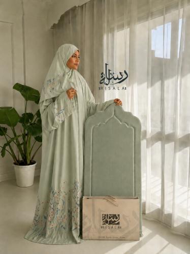 طقم صلاة زهور رسالة اخضر