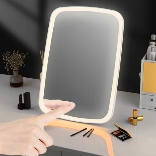 مرآة مكياج LED جديدة لعام 2026 مع إضاءة لمس قابلة...