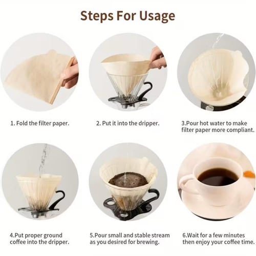 200 قطعة من فلاتر القهوة - الحجم 02، فلتر قهوة ورق...