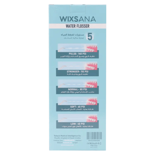 ويكسانا خيط الاسنان المائي بـ 6 رؤوس-300 ملم