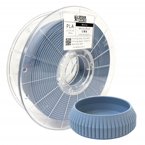 SpiderMaker Matte PLA Misty Blue 3D Printing Filam...