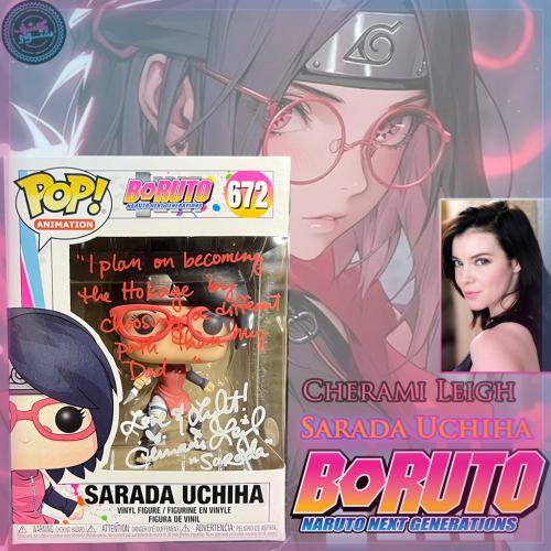Funko Pop Boruto #672 Sarada Uchiha Signed/Auto by...