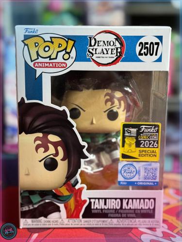 Funko Pop Demon Slayer Tanjiro Kamado 2507 MEFCC 2026 Exclusive Lenticular Sticker