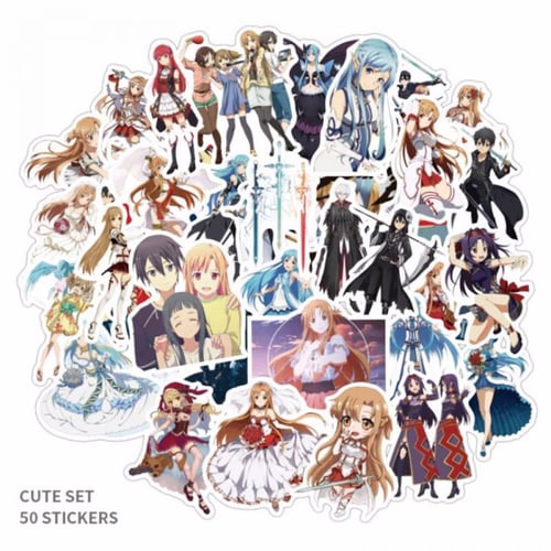 ملصقات Sword Art Online (10 حبات بالحظ)