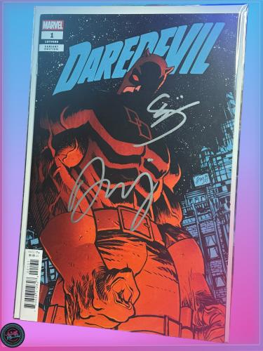 Daredevil 1 signed Stephanie Phillips & DWJ
