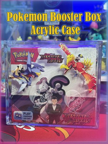 Premium Acrylic Display Case for Pokemon Team Rocket Booster Box UV N52 Magnet