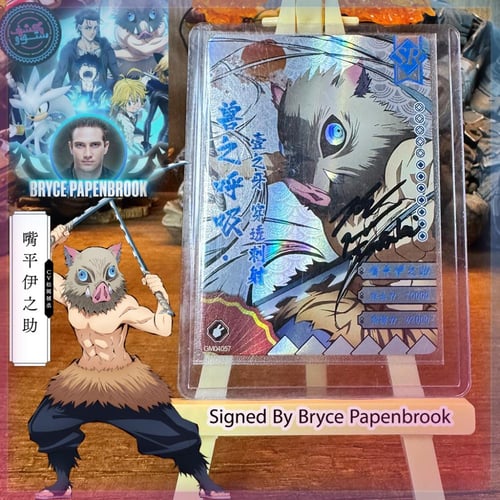 Signed Demon Slayer Card Inosuke Autograph By Bryc...