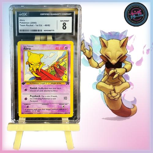Abra Pokémon Card 2000 1st Release, Graded by CGC...